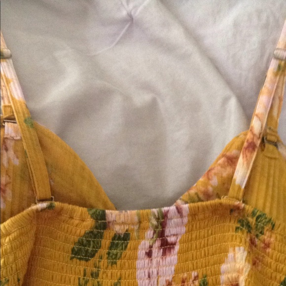 *SOLD NWT Free People Yellow Floral Tunic - Picture 5 of 6